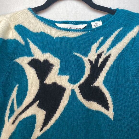 Vintage John Richard S Sweater Dress With Angora accent Puff Sleaves - Picture 2 of 7